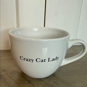 White Crazy Cat Lady Mug - EUC - Great gift idea